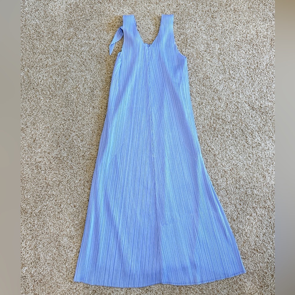 Pleats Please Issey Miyake Monthly April Dress Pale Blue Lavender Purple JH207